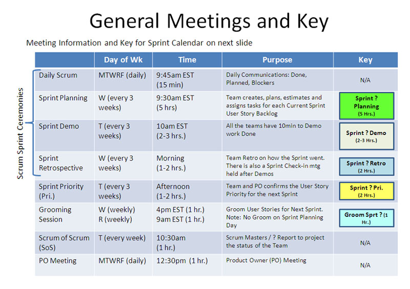 Simple Sprint Calendars GregMester